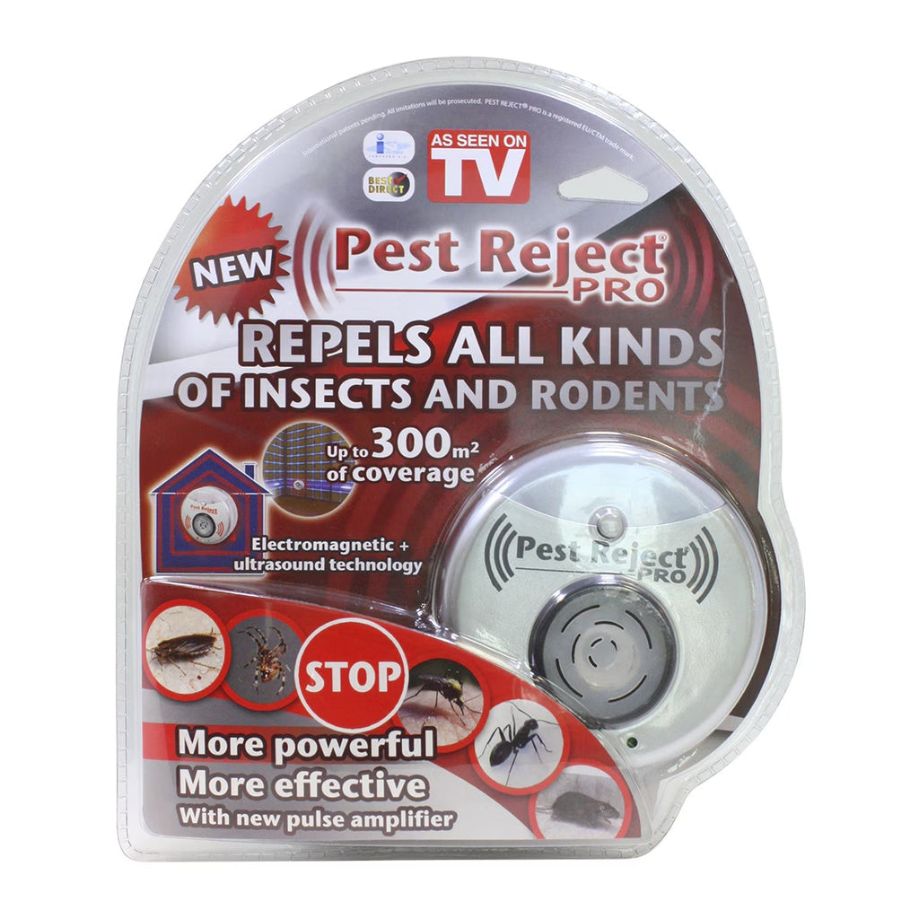 Pest Reject Pro - Repele Insectos y Roedores con Tecnología Electromagnética y Ultrasonidos