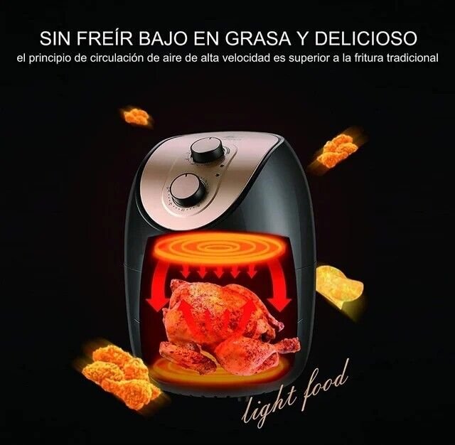 Freidora de Aire 4L - Cocina Saludable con Hasta 99% Menos Grasa